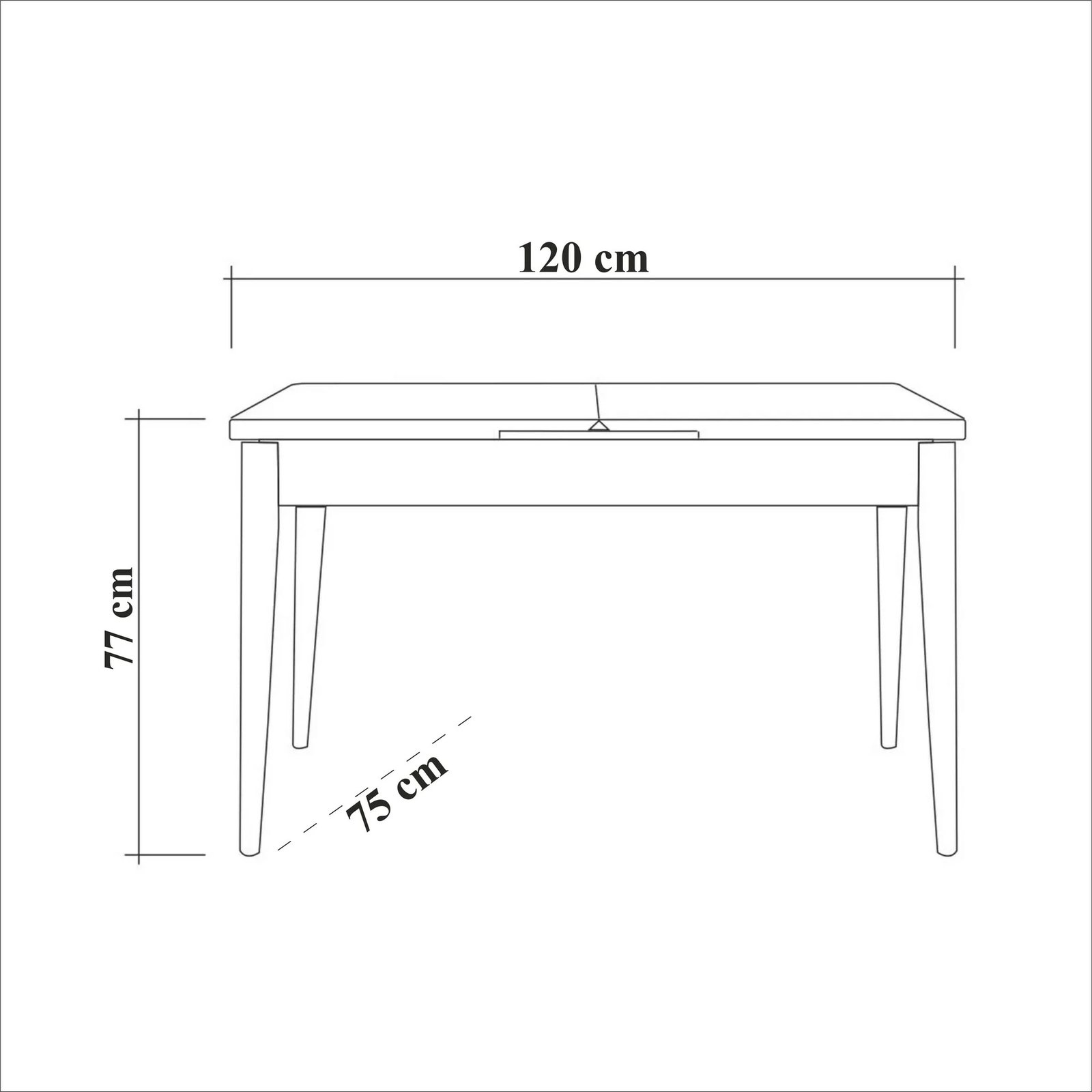 Set tavolinë me karrige për ngrënie, i zgjatshëm, Hanah Home, Santiago, ngjyrë Atlantic Pine dhe antracit, 5 copë