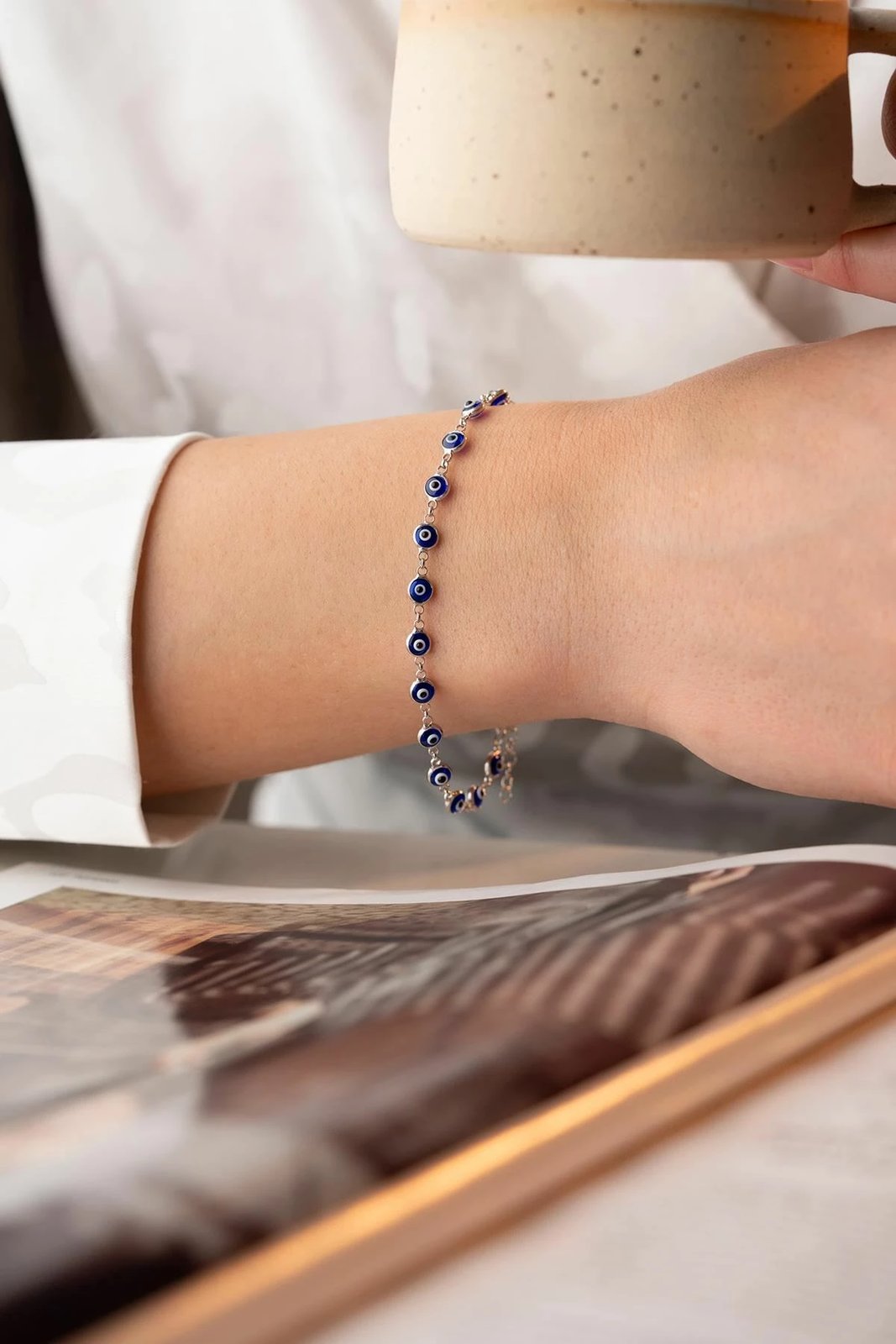 Byzylyk argjendi Jumeon, ngjyrë argjendi dhe kaltër, NRZ1000337