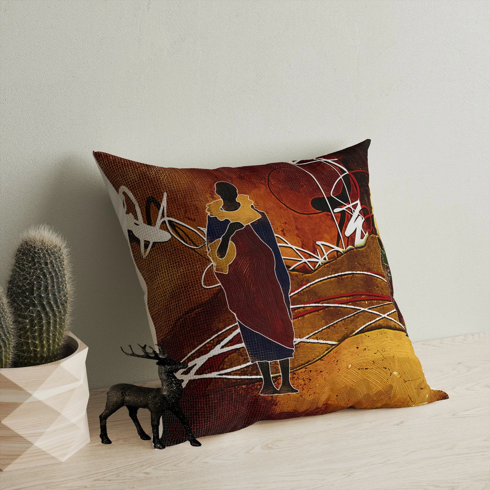 Jastëk dekorativ, shumëngjyrësh, Evila Originals, A11952, 43x43cm