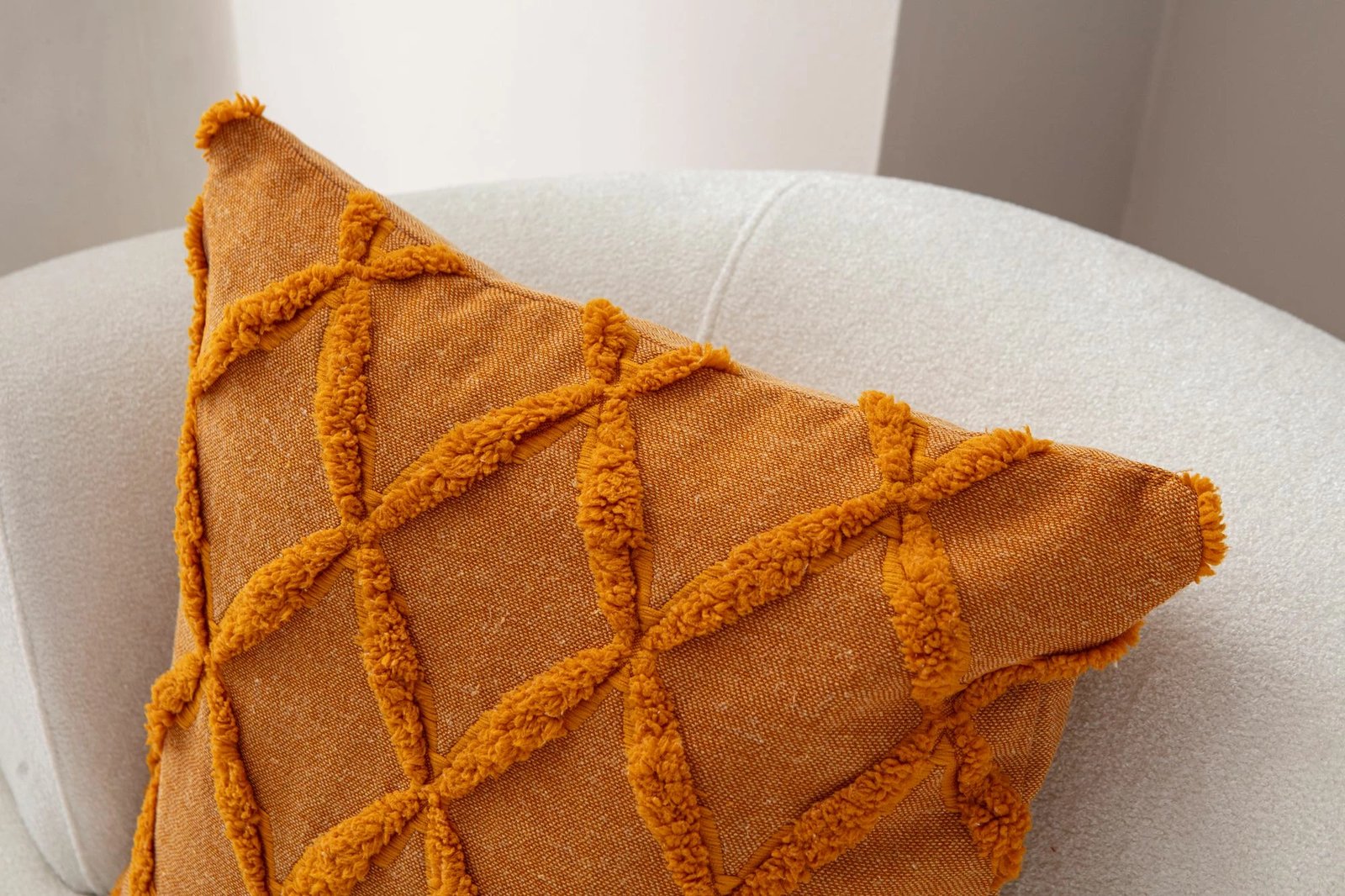 Jastëk dekorativ portokalli, Evila Originals, Tuffet - Orange v1, 43x43cm