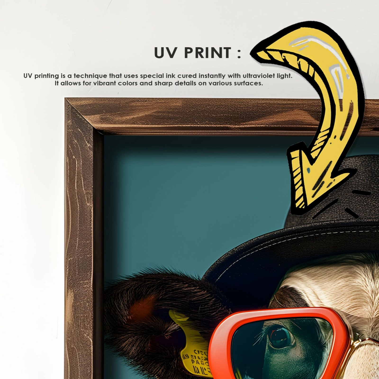 Pikturë dekorative me kornizë MDF, shumëngjyrëshe, Wallity GE142-L