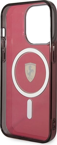 Mbështjellës Ferrari FEHMP14LUKR për iPhone 14 Pro 6.1", MagSafe, i kuq