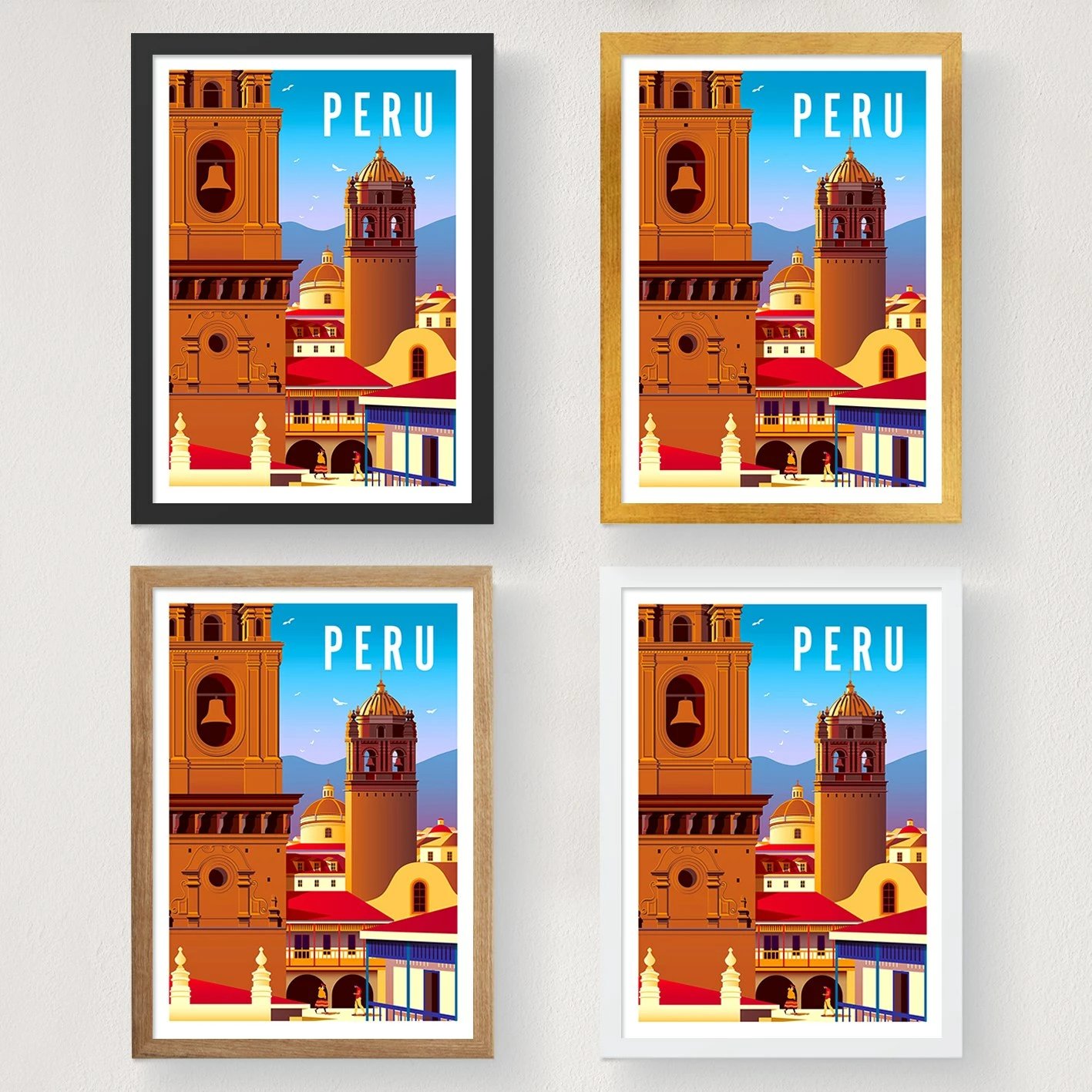 Poster A3, Peru - 2010, shumëngjyrësh, Wallity