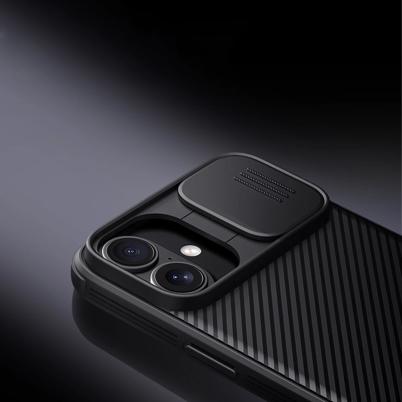 Mbështjellës Nillkin CamShield Pro Magnetic për iPhone 16, i zi Mbështjellës Nillkin CamShield Pro Magnetic për iPhone 16, i zi