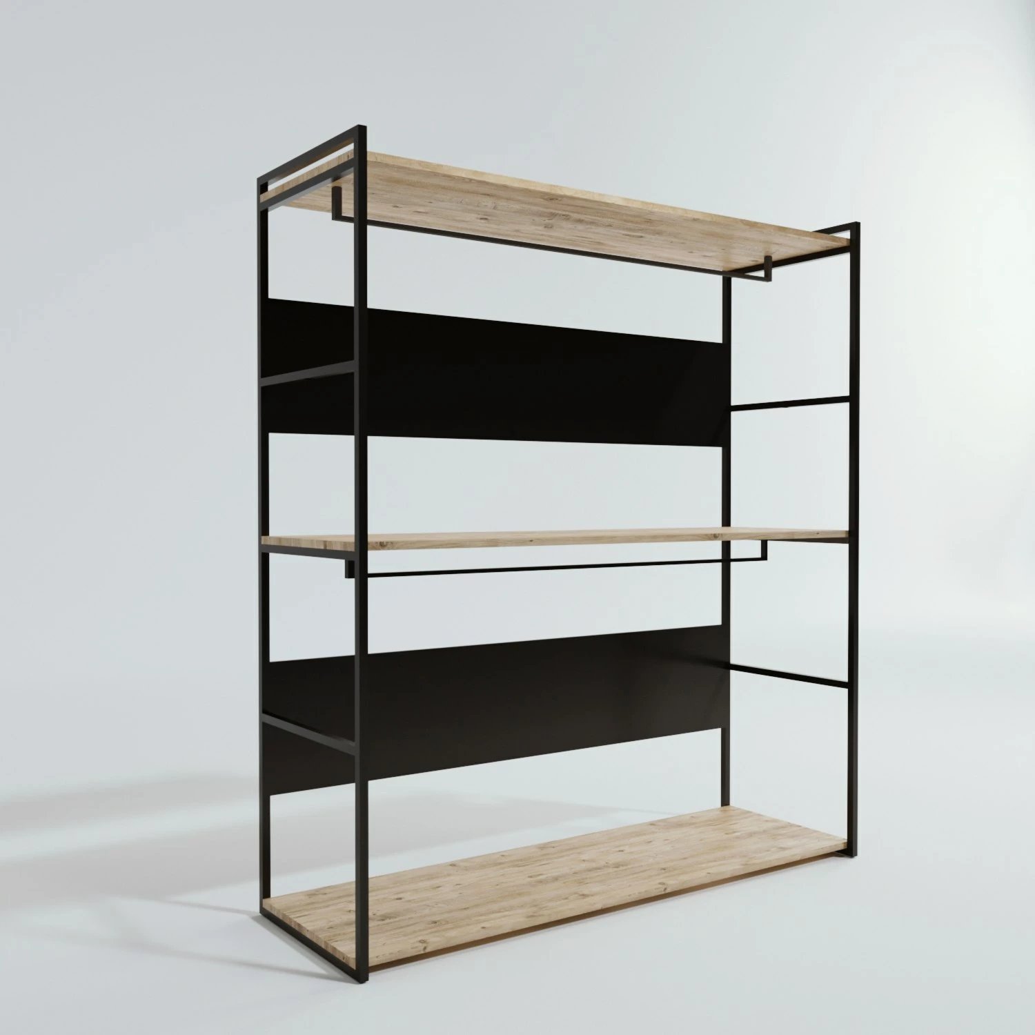 Dollap Skye Decor, Perpa, L650, ngjyrë lis dhe e zezë