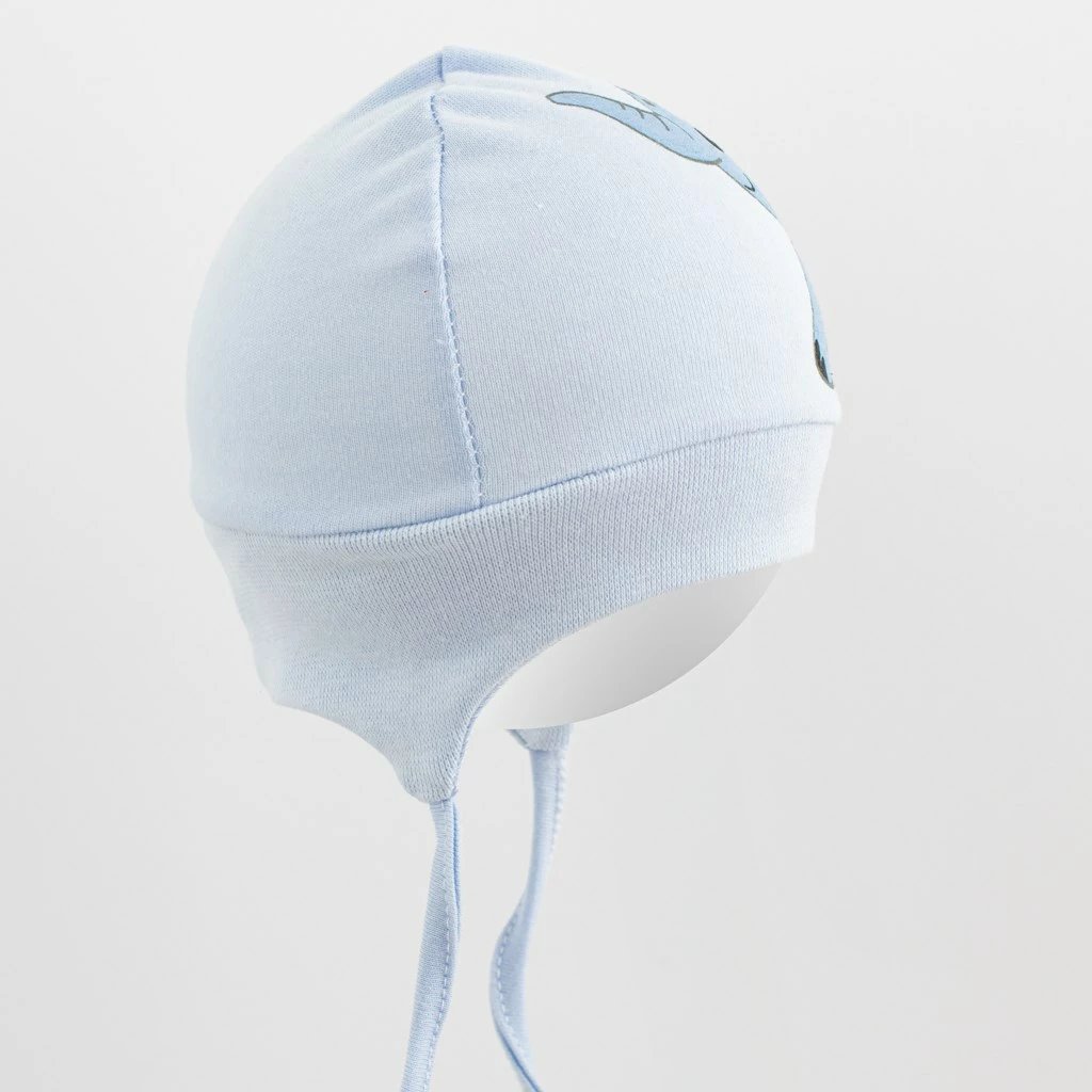 Kapuç bebi, New Baby, Happy Elephant, pambuk 100%, madhësi 80/86, blu