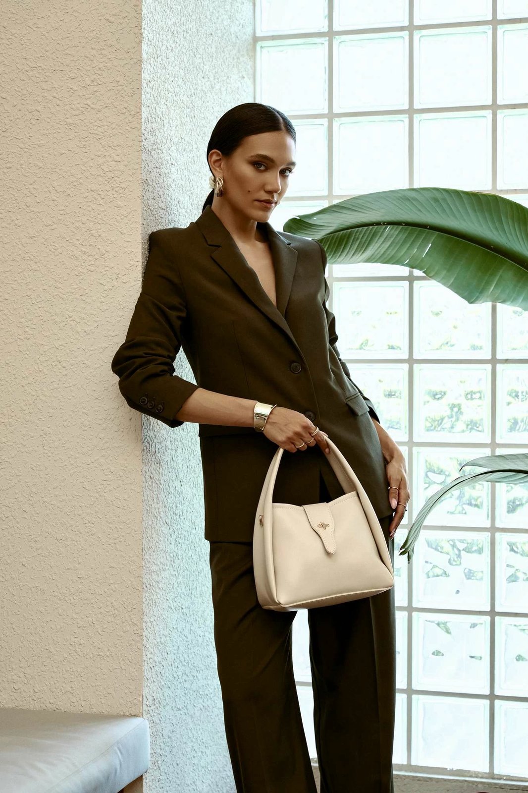 Çantë krahu Lucky Bees, krem, 1255