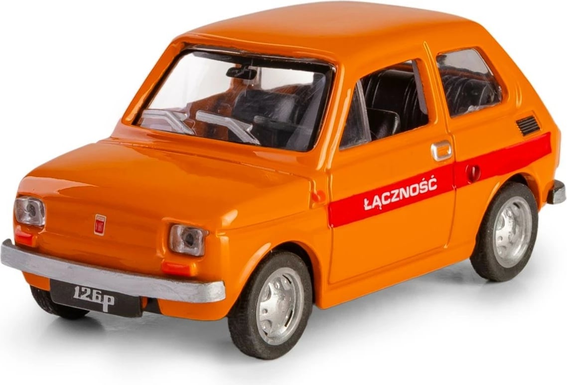 Makine lodër Daffi Fiat 126p K-599, metal, portokalli, 1:43