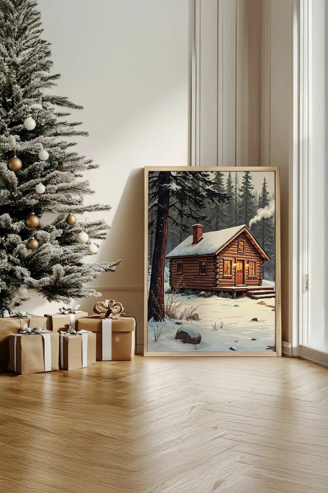 Pikturë dekorative me kornizë, Wallity, Nwyearsngmdl9, shumëngjyrëshe, 33x48cm