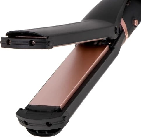 Set stilues flokësh 5-në-1, Adler Camry, CR 2024, 1200W, kordon rrotullues, ngjyrë e zezë/rozë metalike, set