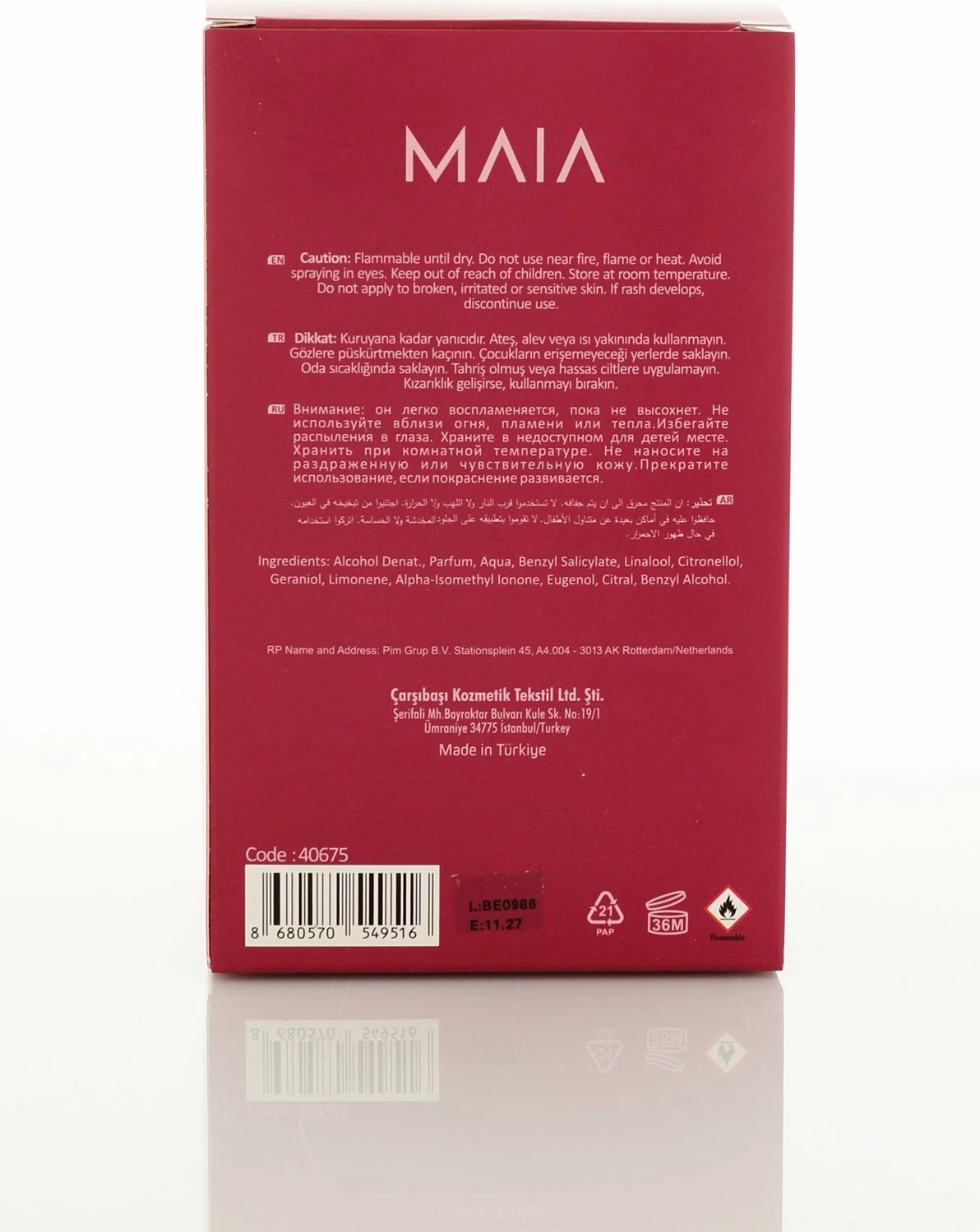 Parfum për gra, Alberto Taccini MAIA, 100ml, 40675