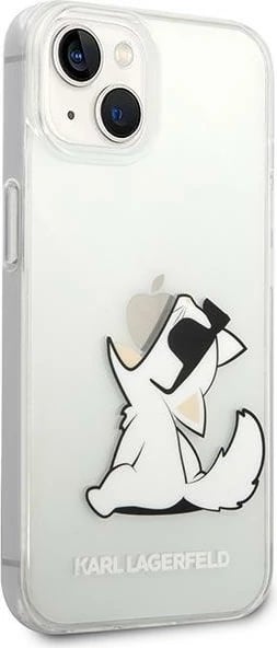 Mbështjellës Karl Lagerfeld Choupette Fun për iPhone 14 Plus, Transparent