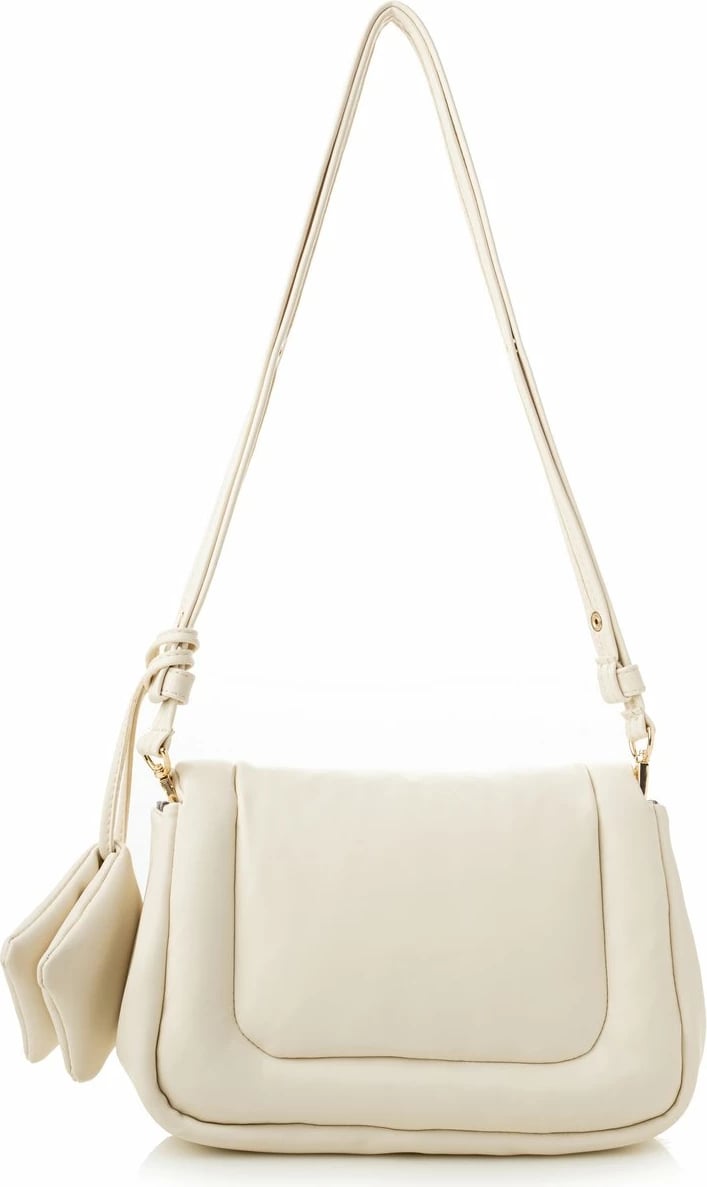 Çantë shpatull për femra, ngjyrë krem, Genoa