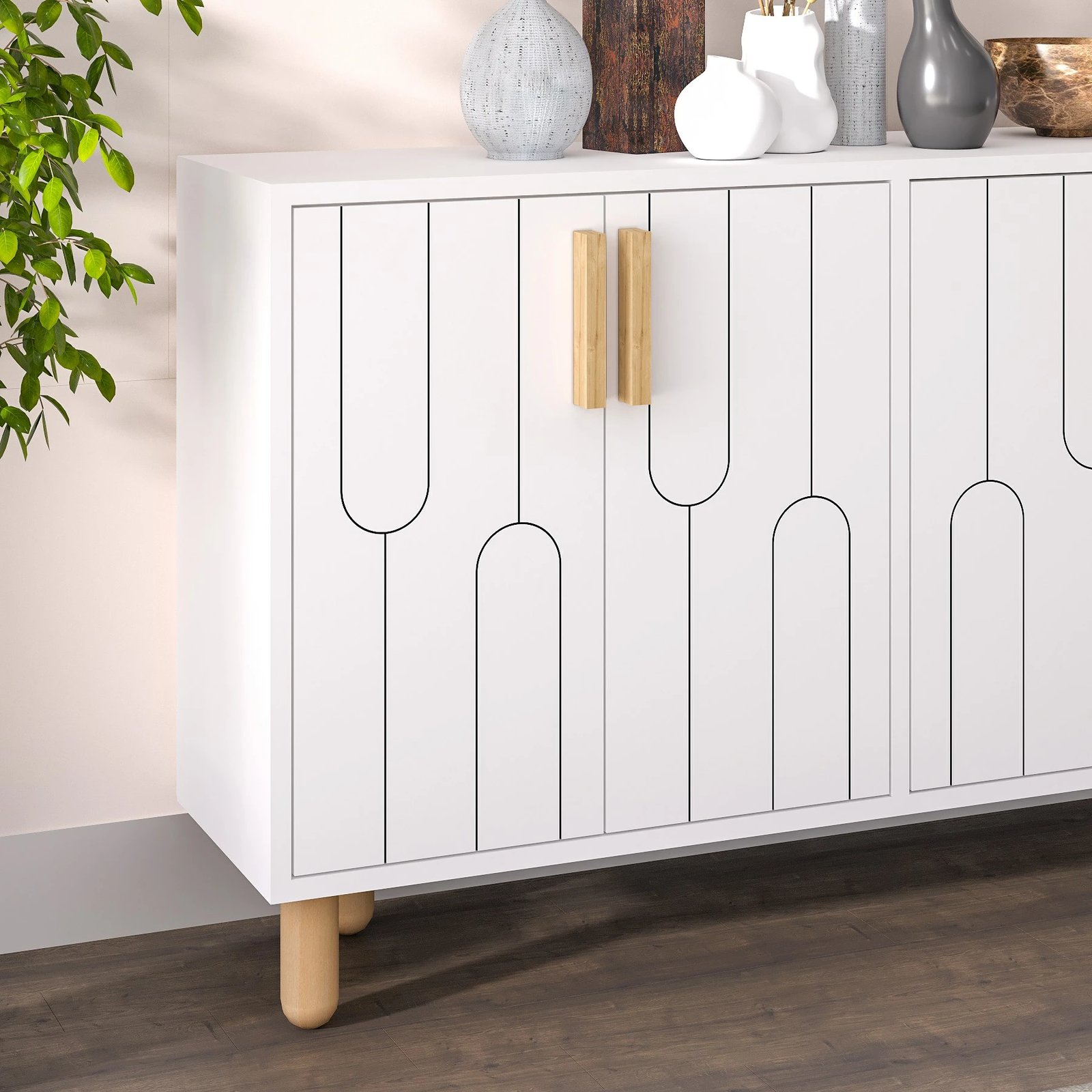 Konsolë e bardhë, Skye Decor, Vincent