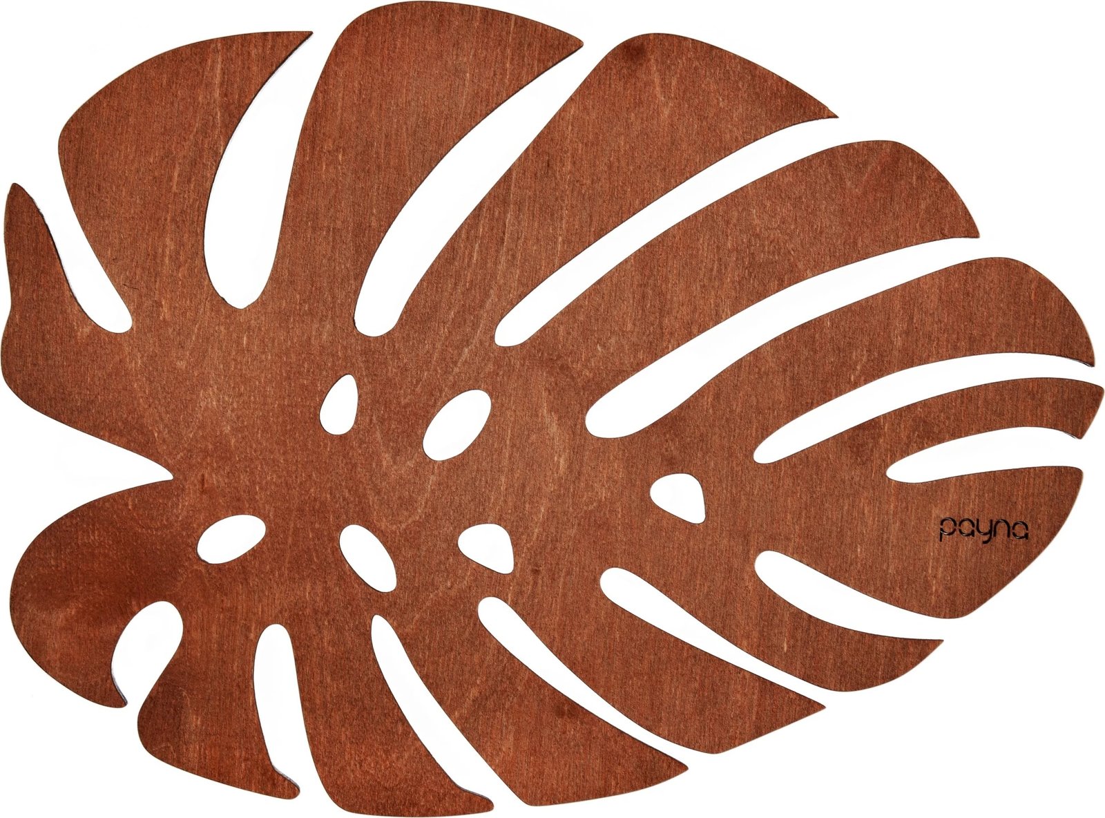 Set nënshtruesish tavoline prej druri, Hermia, Monstera, ngjyrë rozë (4 copë)