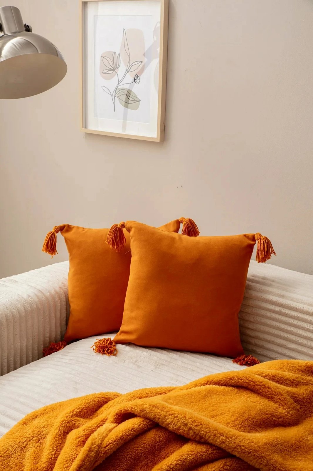 Set mbulesash për jastëk, 2 copë, portokalli, Evila Originals, puskul