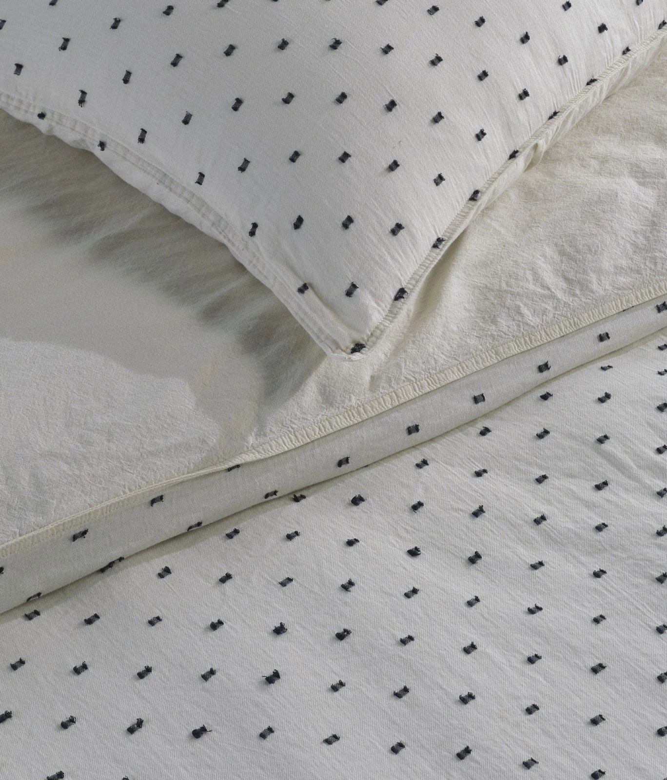 Set mbulesë për jorgan dopio, Ranforce, L'essentiel, Pas a Pas, krem & e zezë