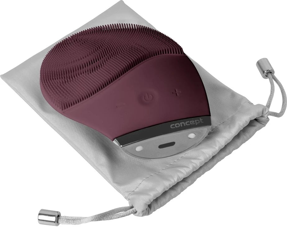 Brushë elektrike fytyre Concept Sonivibe SK9101, 12 intensitete, USB, Burgundy