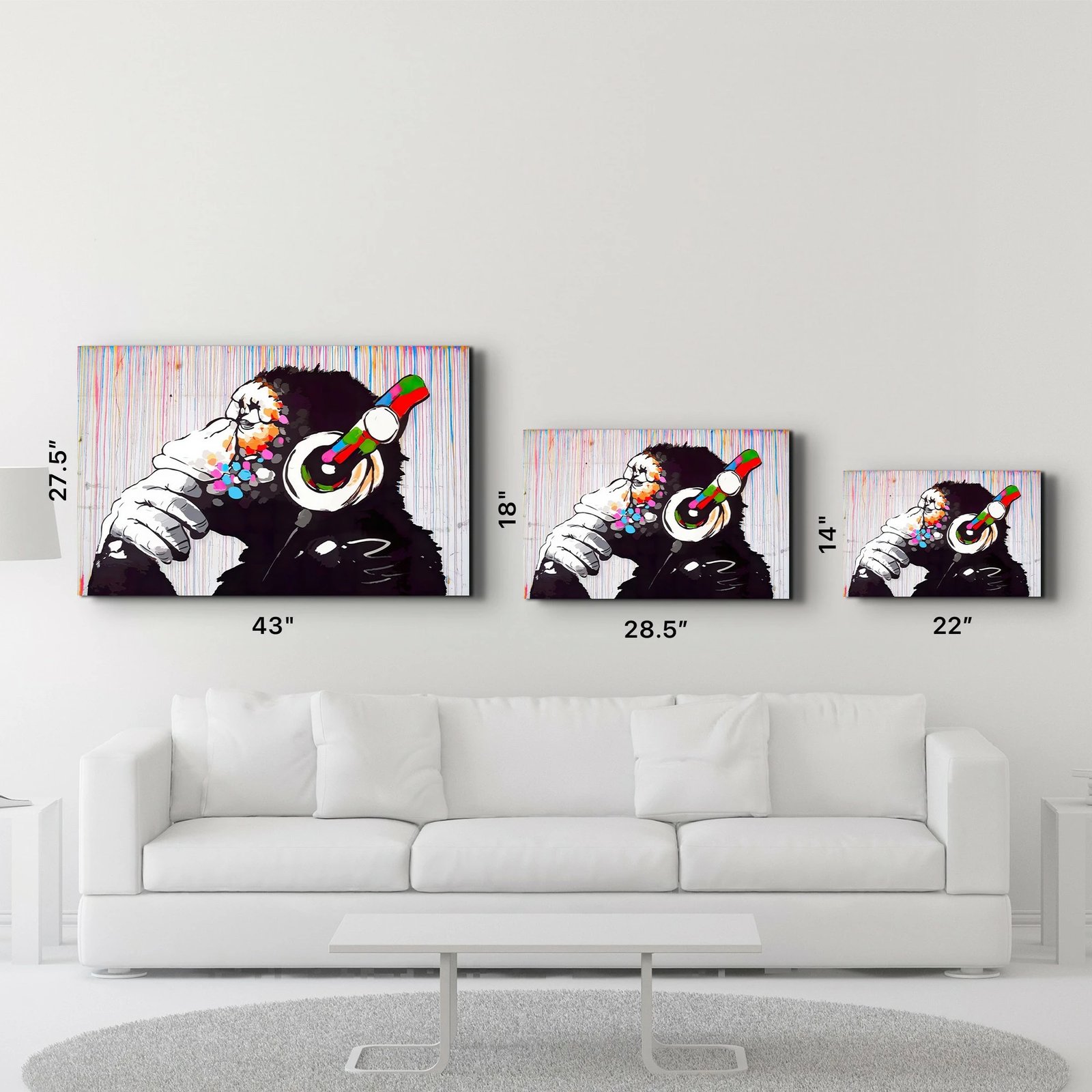 Pikturë dekorative prej xhami të temperuar, shumëngjyrëshe, Wallity CAM-3091, 46x72 cm