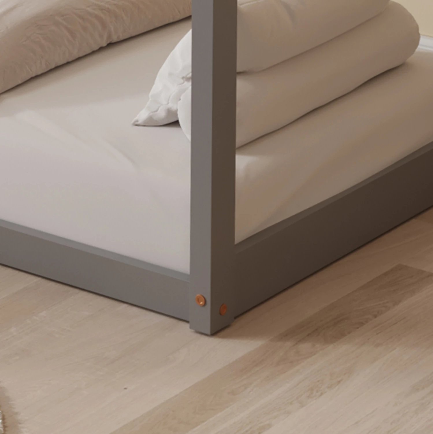 Krevat për fëmijë PEPE FH677.05 t.MONTESSORI DRU PISHË NGJYRË GRI - 190x90cm