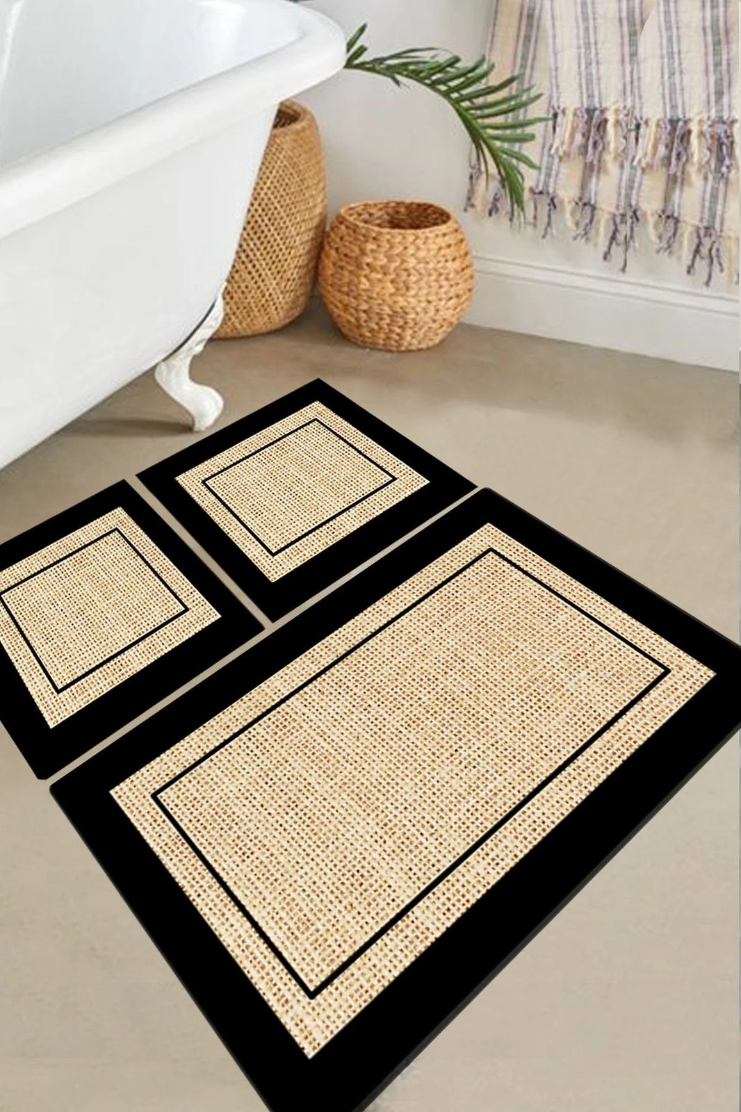 Set tapetash për banjo (3 copë), Mijölnir Regona, bezhë