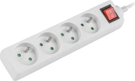 Kabllo vazhdues Lanberg, 4 priza PL, 1.5m, e bardhë