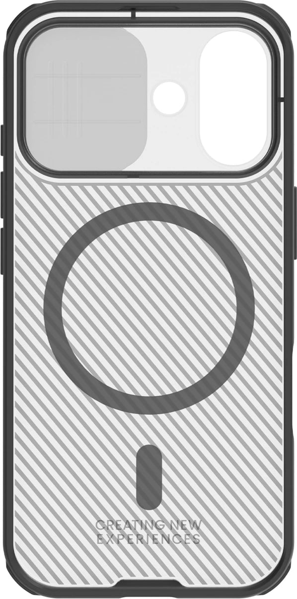 Mbështjellës Nillkin CamShield Pro për iPhone 17, MagSafe kompatibil, PC+TPU, transparent i zi