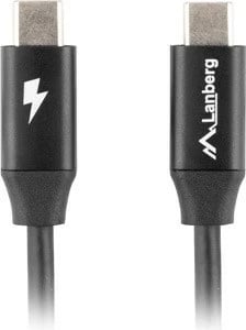 Kabllo Lanberg USB 2.0 USB-C M/M 1.8M QC 4.0, e zezë