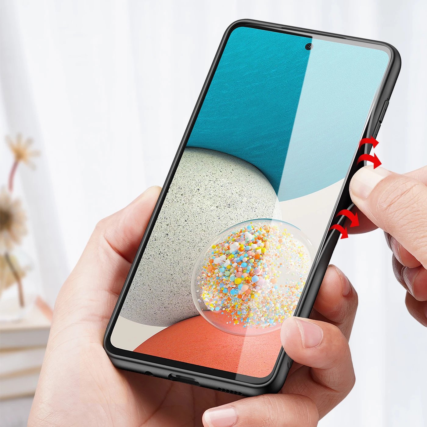 Mbështjellës Dux Ducis Fino për Samsung Galaxy A73, najlon, i zi