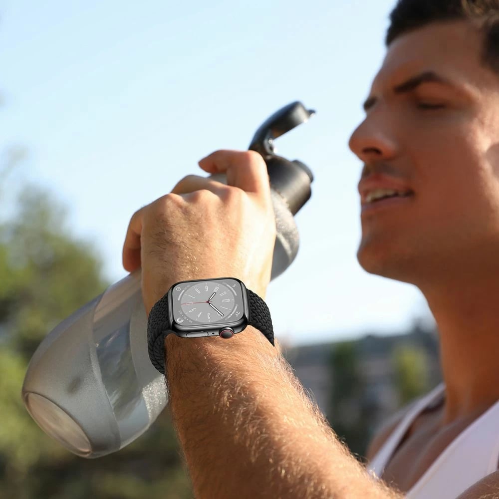 Rrip najloni për smartwatch Tech-Protect Nylonmag, për Apple Watch 4/5/6/7/8/9/SE/Ultra 1/2 (42/44/45/49 mm), i zi