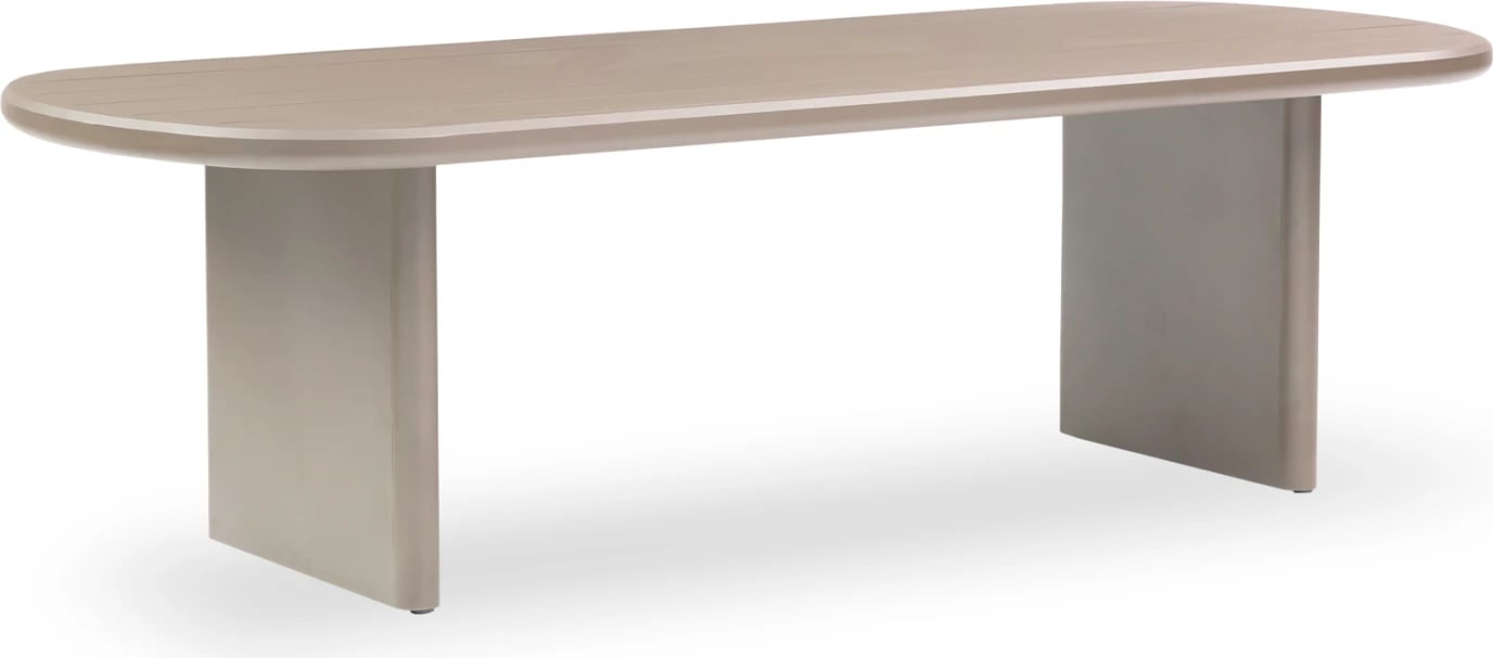 Tavolinë ovale për ngrënie, alumini bezhë, ABSOLUTION CD6464.02, 260x108x75cm