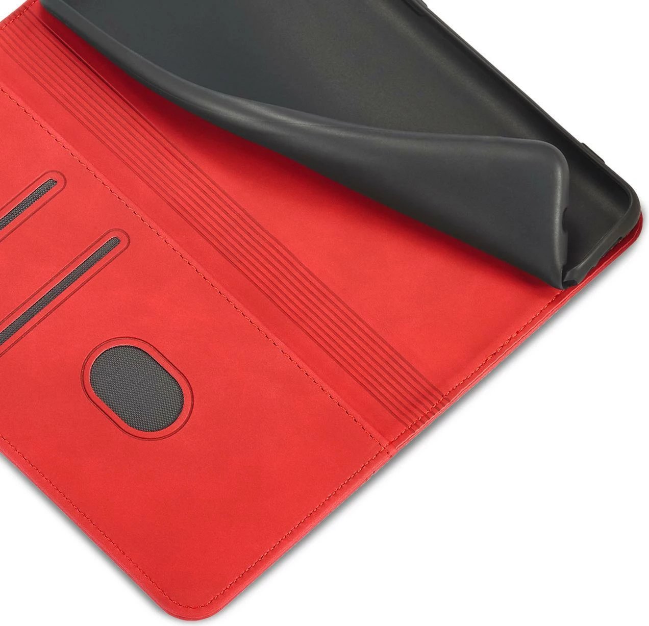 Mbështjellës Hurtel Magnet Fancy Case për Samsung Galaxy S23+, me kapak, portofol dhe stand, Kuq