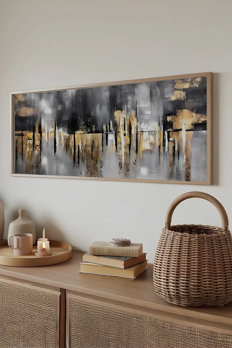 Pikturë dekorative me kornizë, shumëngjyrëshe, Wallity, Artsmdfyty11-50120, 50x120cm