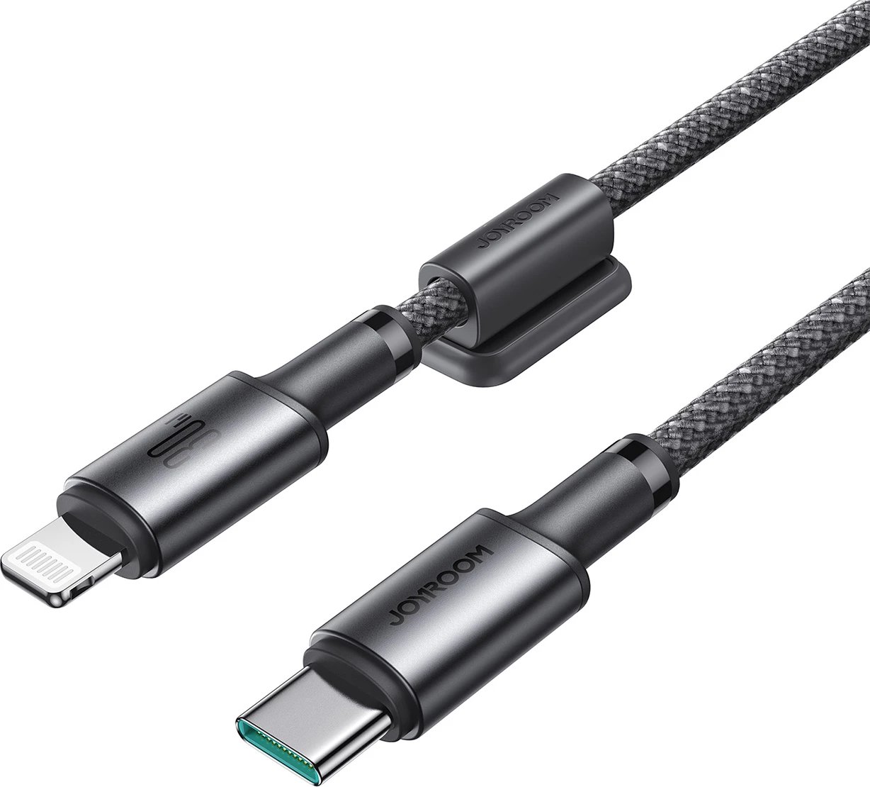 Kabllo Joyroom S-A50 Unlimited Series, USB-C në Lightning, 1.2m, 30W, me organizues magnetik, Gri