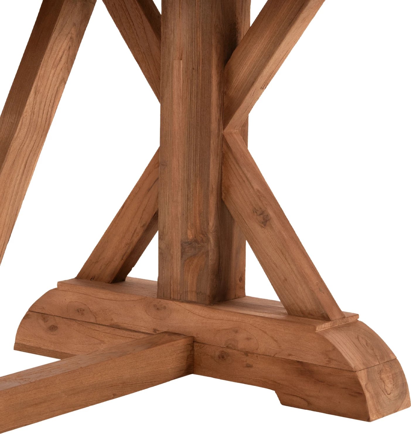 Tavolinë ngrënieje me këmbë kryq, dru TEAK, ngjyrë natyrale, FH9563, 350x120x75H cm