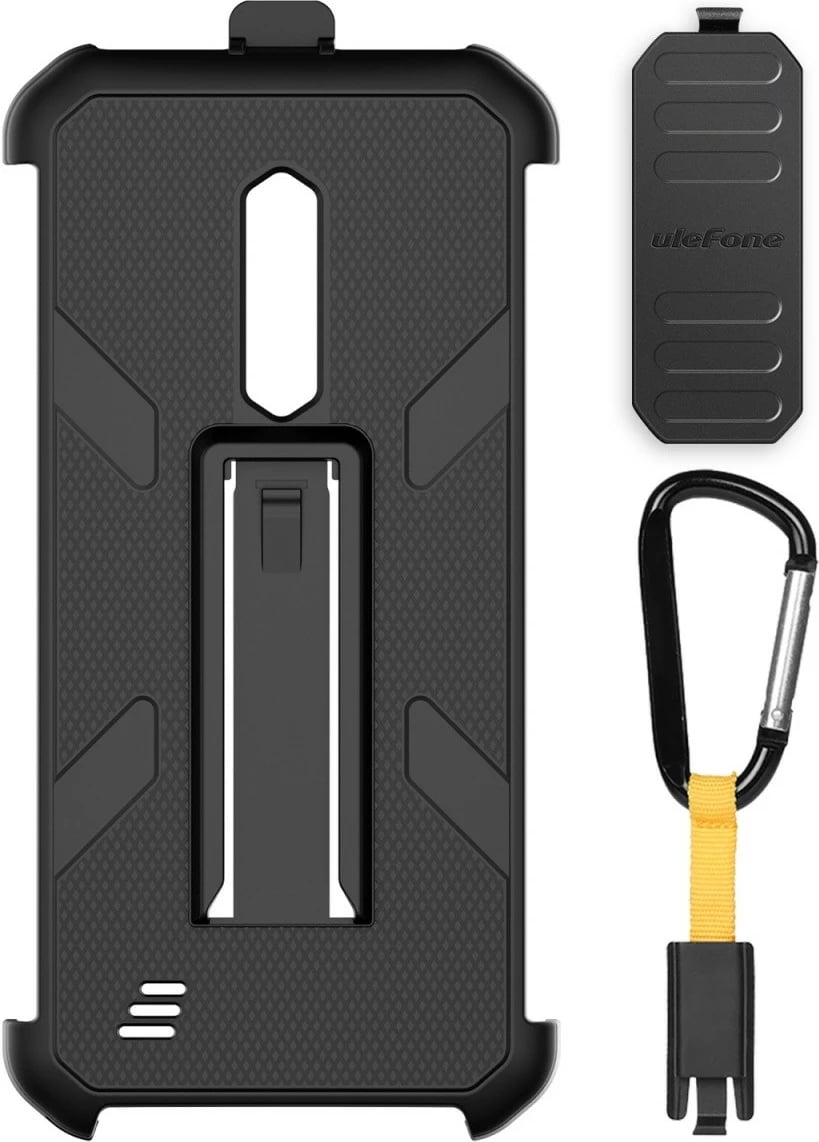 Mbështjellës Ulefone për Armor X12/X12 Pro, UF-C-AX12, me klips dhe karabiner, Zi