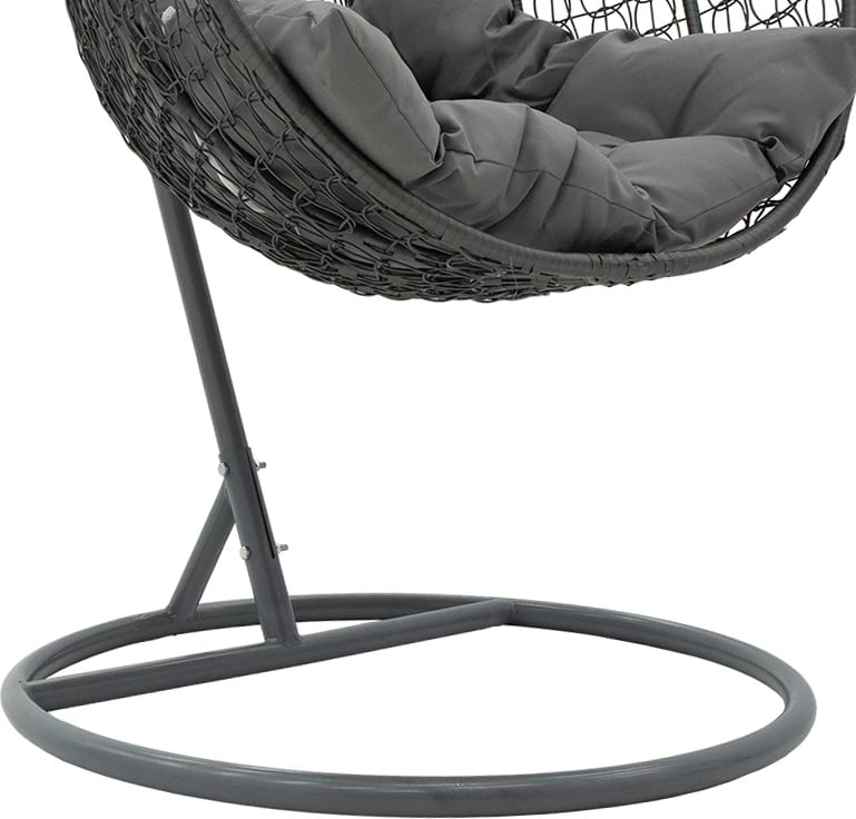 Karrige varëse për kopsht, ngjyrë gri, 106x103x200 cm