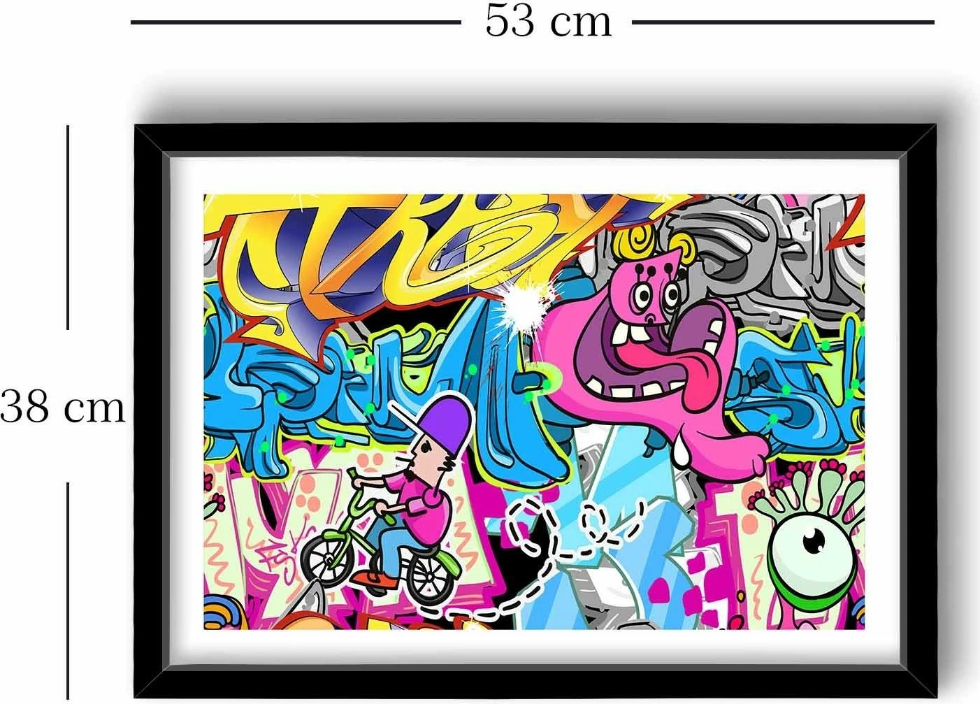 Pikturë dekorative me kornizë, MDF, shumëngjyrëshe, 3550POP-004