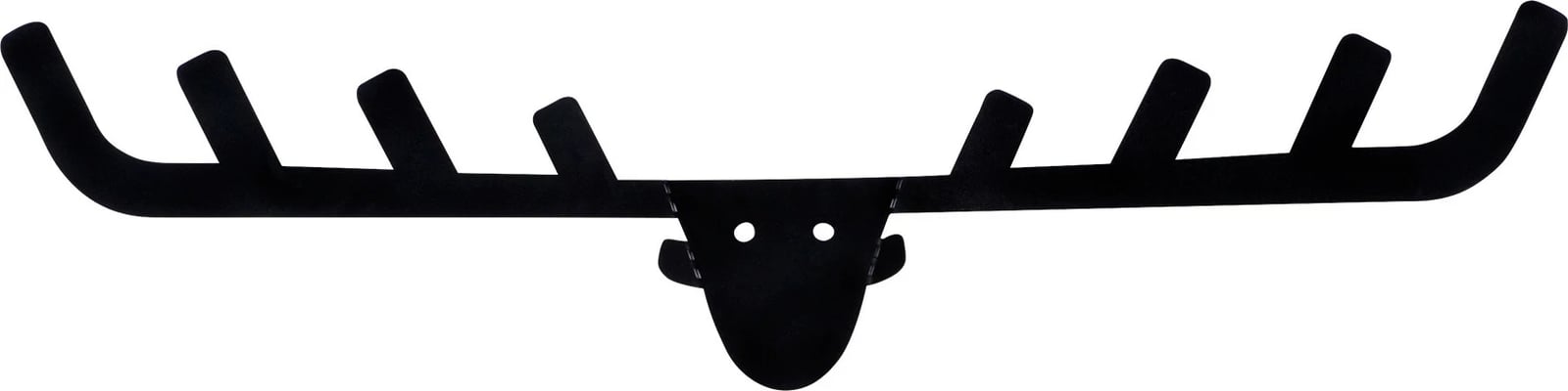 Varëse muri metalike, formë brirësh, ngjyrë e zezë, 66x17cm