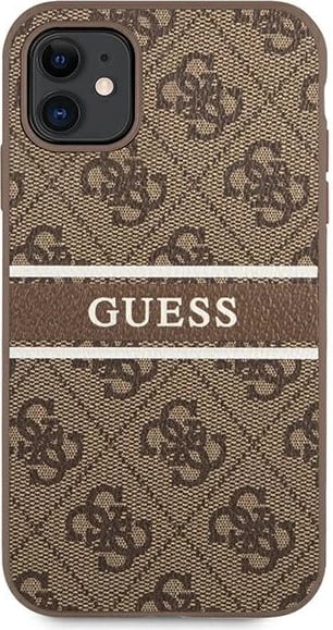 Mbështjellës Guess 4G Stripe për iPhone 11/XR 6.1", kafe Mbështjellës Guess 4G Stripe për iPhone 11/XR 6.1", kafe