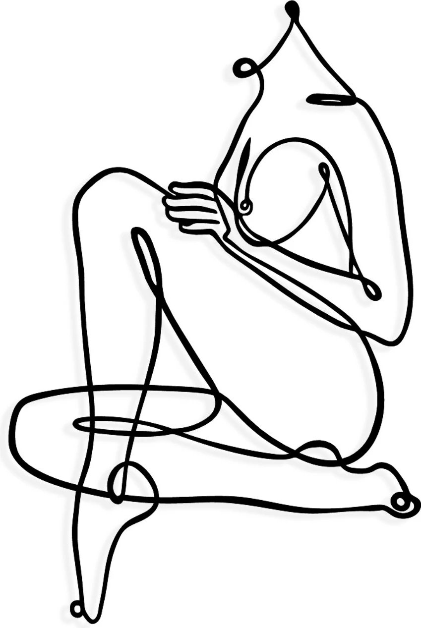 Aksesor dekorativ metalik për mur, Wallity Bello, ngjyrë e zezë