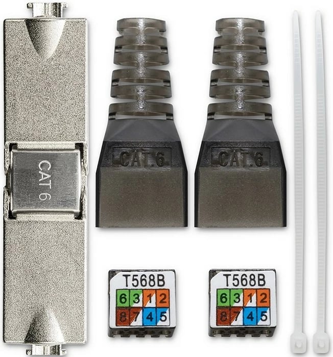 Konektor RJ-45 STP pa vegla Qoltec 54540, CAT6, për rrjet, i mbrojtur