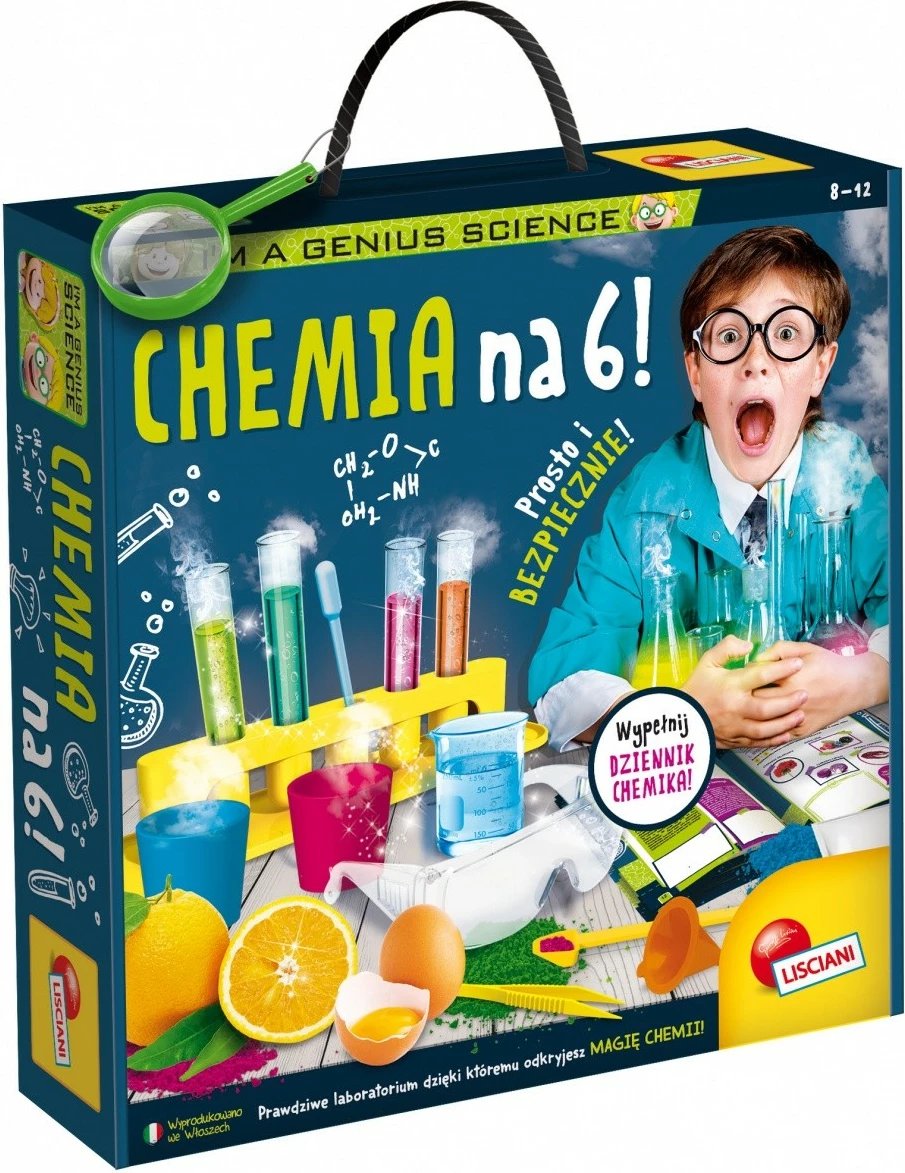 Set kimie edukativ Lisciani Im a Genius Chemistry Science Kit for Grade 6, për fëmijë, shumëngjyrësh