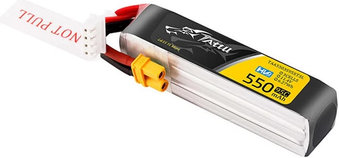 Bateri LiPo HV, Tattu, TAA5503S95XT3L, 3S 11.4V 550mAh 95C, me XT30U-F Long-Pack me JST-XHR-4P