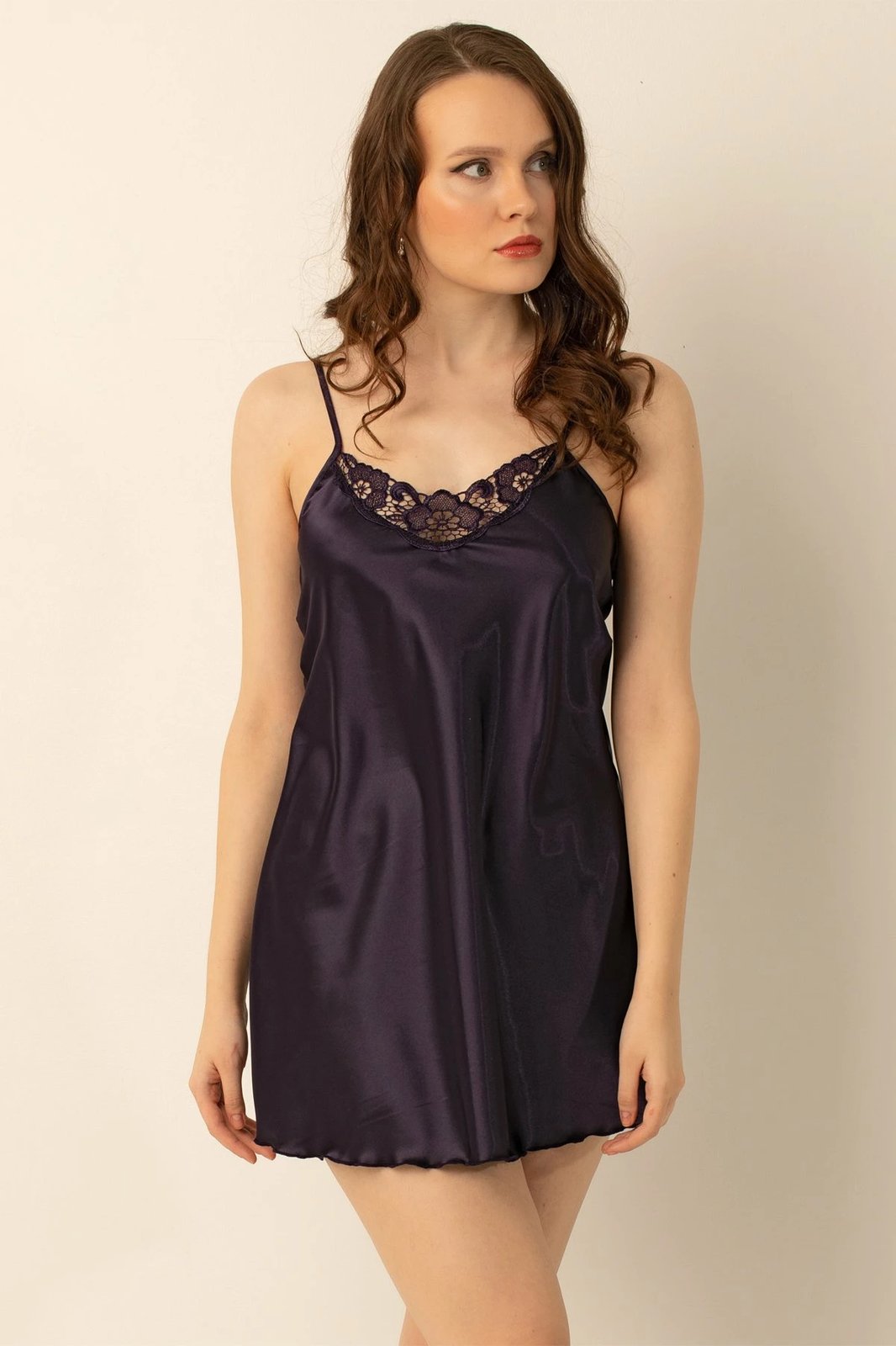 Këmishë nate Jumeon, ngjyrë vjollcë e errët, 001-018049