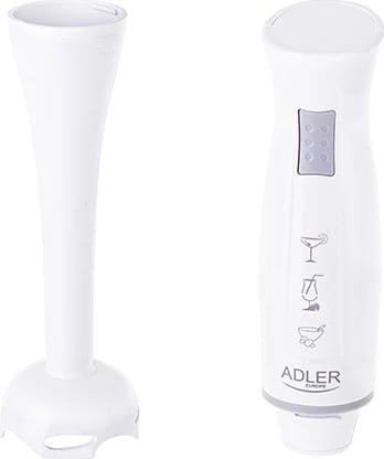 Blender dore, Adler AD 4622, 200W/300W, 14240 RPM, tehe inoksi, bosht i shkëputshëm, e bardhë