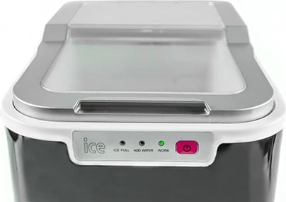 Aparat për kube akulli, Adler, CR 8073, 12kg/24h, depozitë uji 2.2L, kube të para në 10 min, i zi/argjendtë