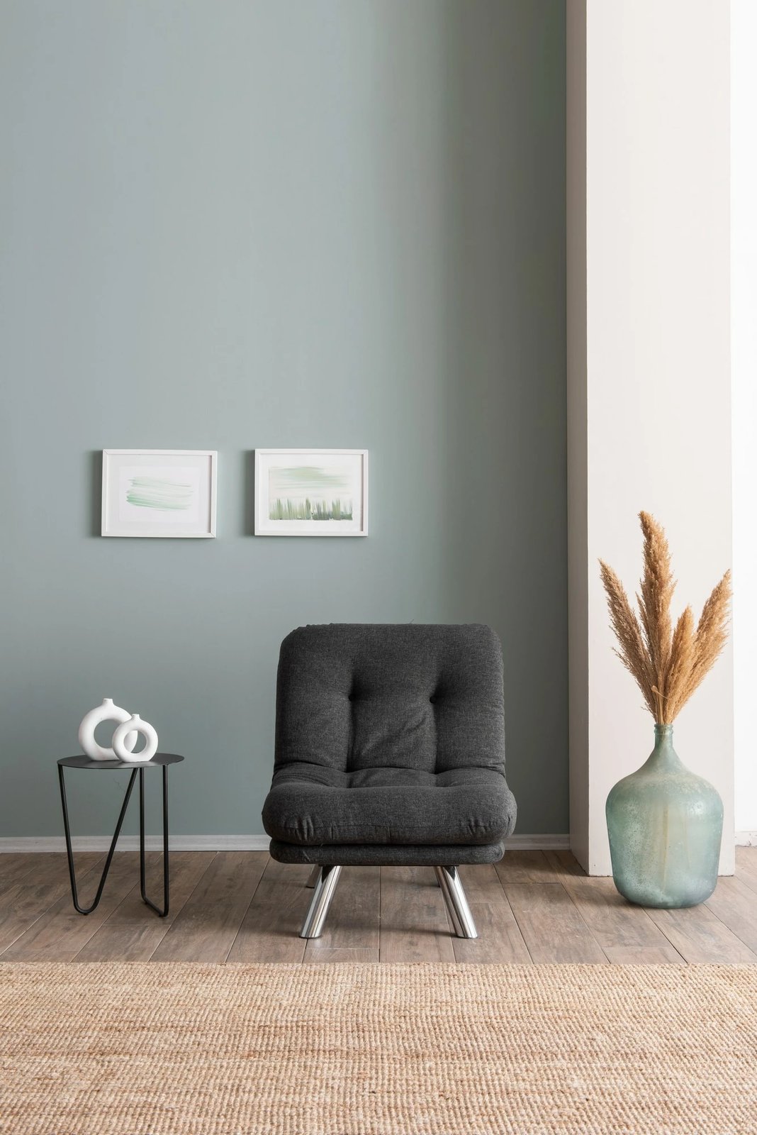 Krevat-karrige një vendi, Atelier del Sofa, Misa Small Solo, ngjyrë gri e errët