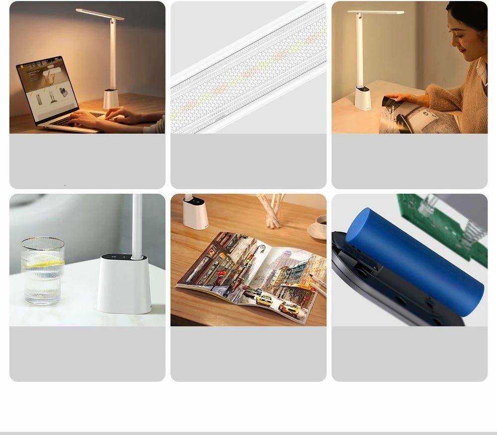 Llambë tavoline Baseus Smart Eye DGZG-02, LED, e palosshme, e bardhë Llambë tavoline Baseus Smart Eye DGZG-02, LED, e palosshme, e bardhë