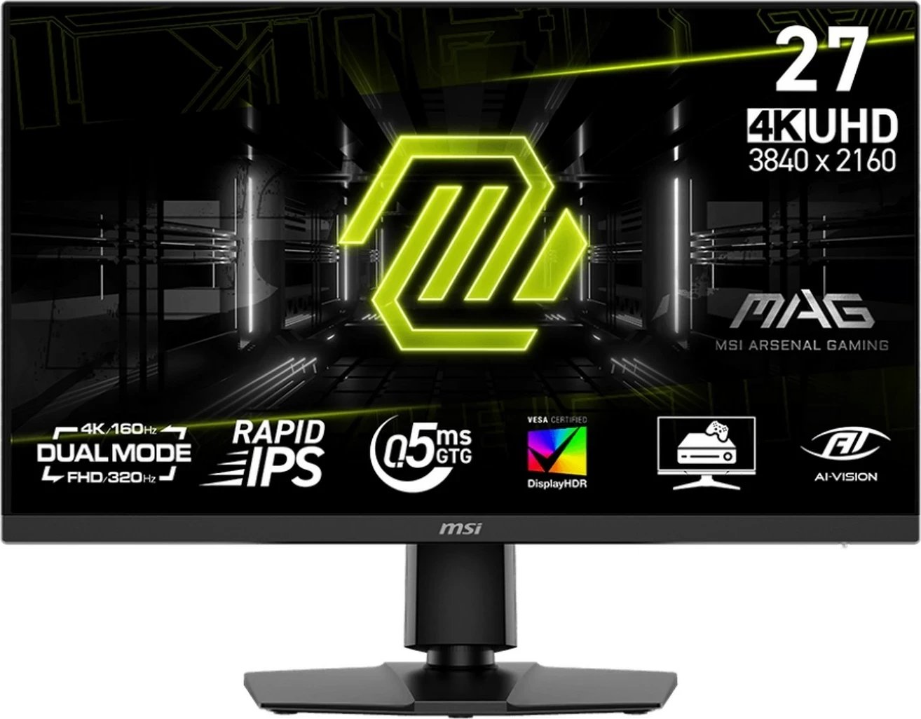 Monitor MSI MAG 272URDF E16, 27 inch, 160Hz 4K, 320Hz Full HD, Rapid IPS, zi